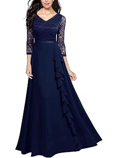 rephyllis women's retro floral lace vintage bridesmaid wedding long dress