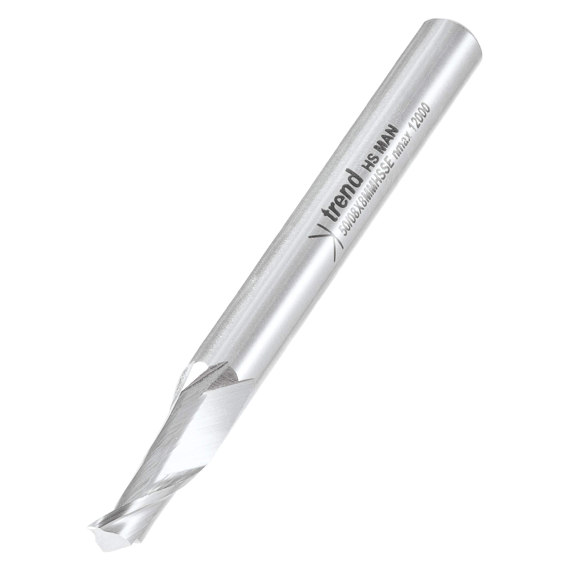 Trend Professional Aluminium Cutter, 8mm Shank, 8mm Cut Diameter & 14mm Cut Length, High Speed Steel, 50/08X8MMHSSE