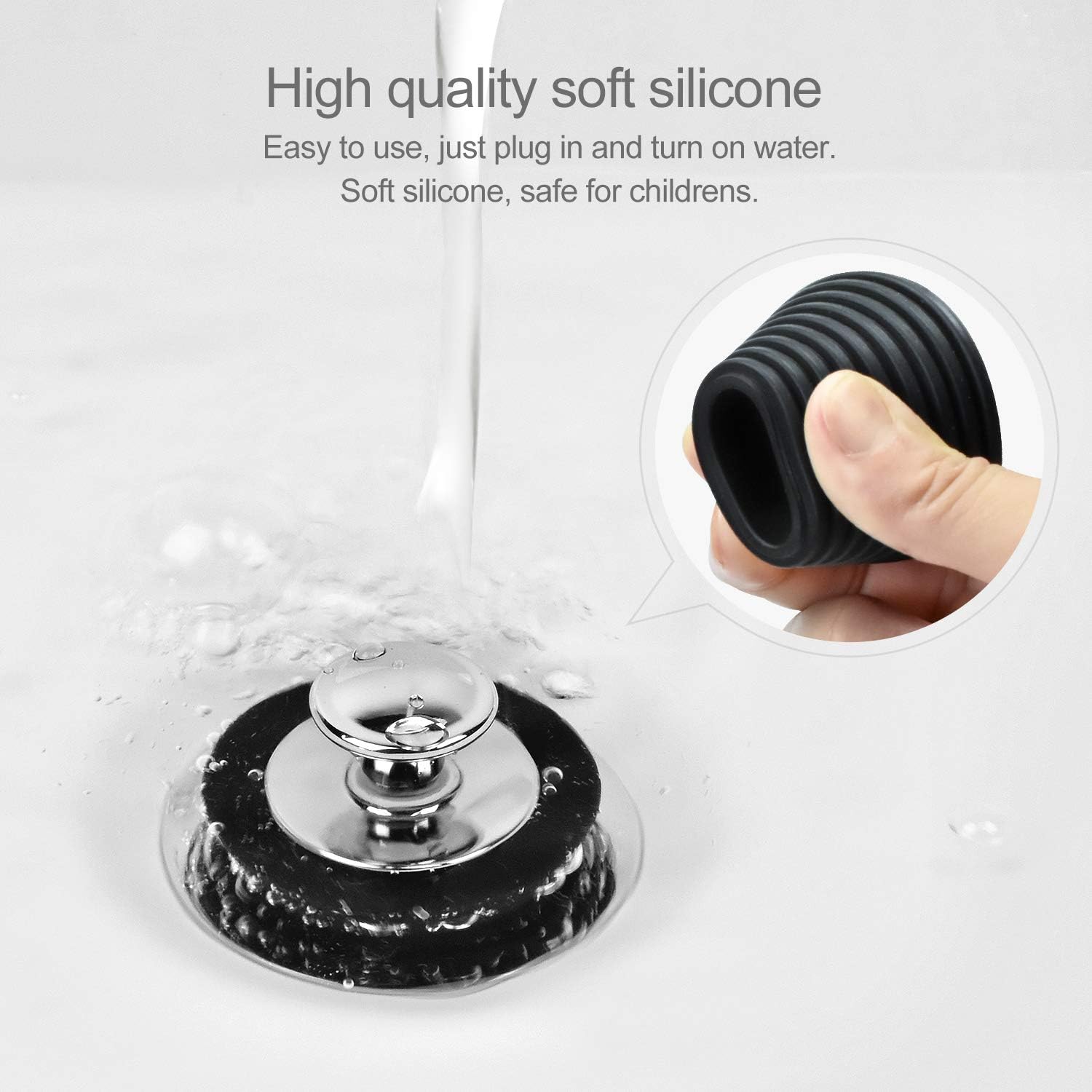 LEKEYE Drain Hair Catcher | Bathtub Stopper/Shower Drain Hair Trap/Strainer Stainless Steel Drain Protector - - 