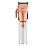 BaBylissPRO ROSEFX+ Professional Barber Cord/Cordless Hair Clippers for Men, All Metal, Lithium Battery with 3-Hour Runtime, Rose Gold