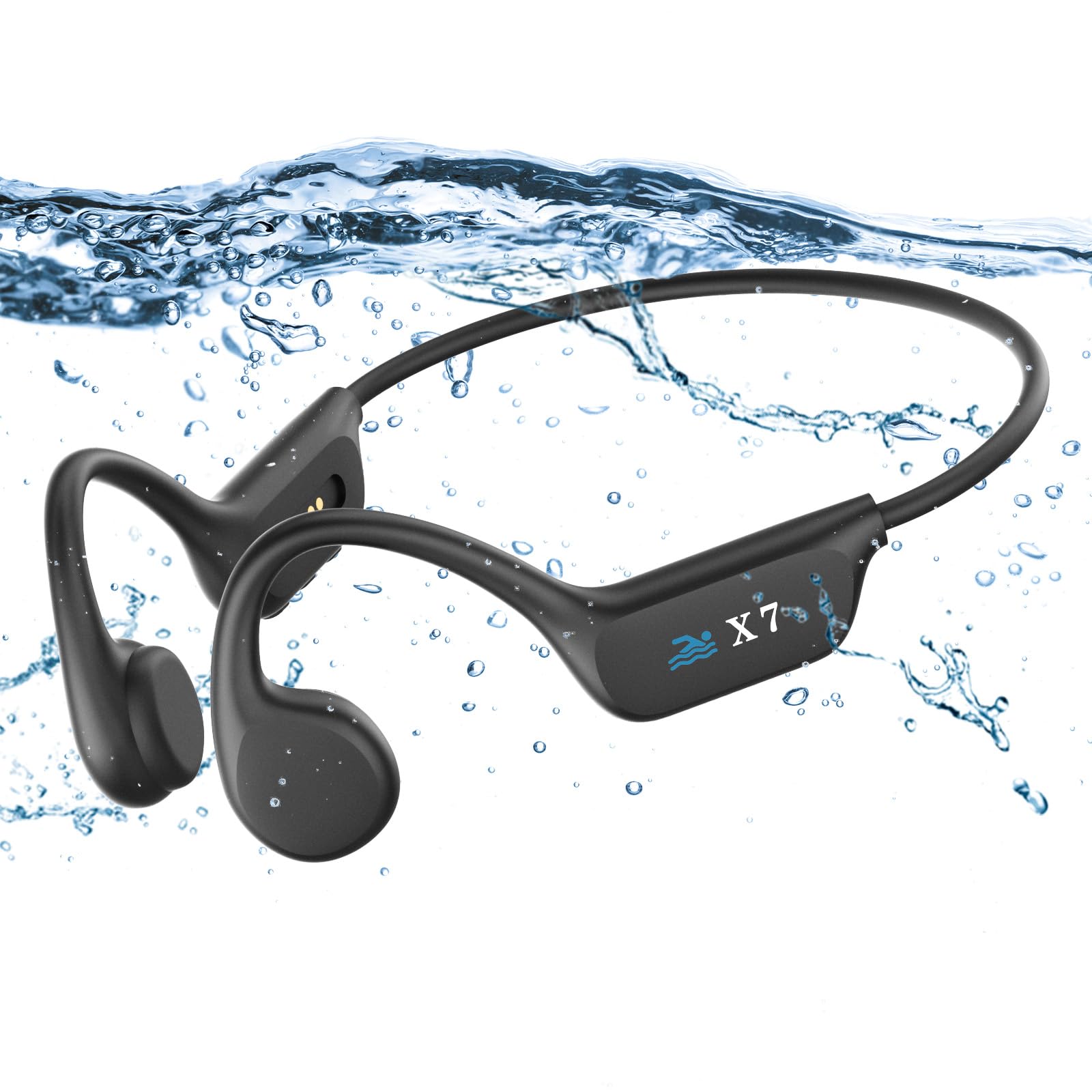 骨伝導イヤホン bluetooth 5.4 水泳 IP68完全防水 こつでんどう イヤホン bluetooth 32GBメモリ内蔵 最大8000曲 急速充電 耳を塞がない オープンイヤーヘッドホン 超軽量 マイク内蔵 スポーツ/サイクリング商品画像
