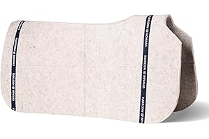 Harrison Howard Contoured Wool Blend Felt Horse Saddle Pad with Holes