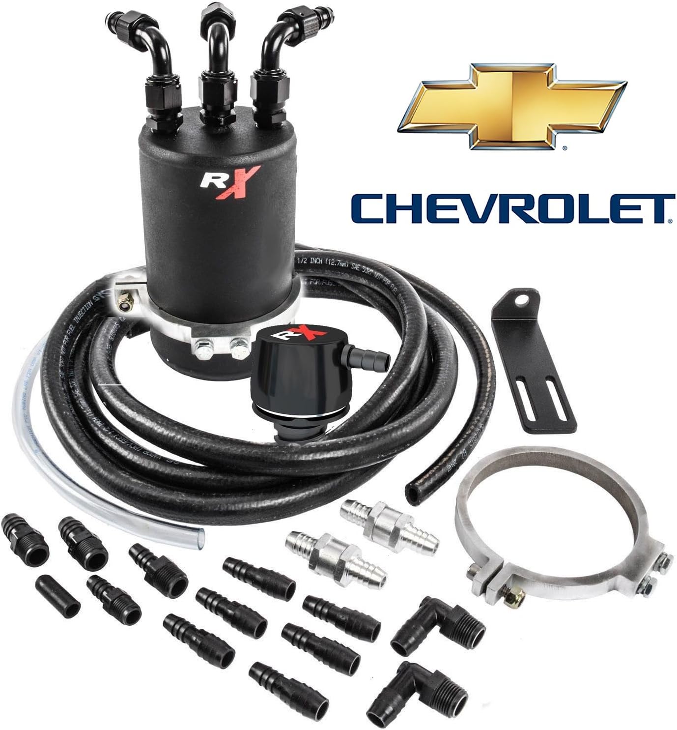 RX DUAL VALVE MONSTER CATCH CAN CHEVY SILVERADO 2011 - 2018 6.2
