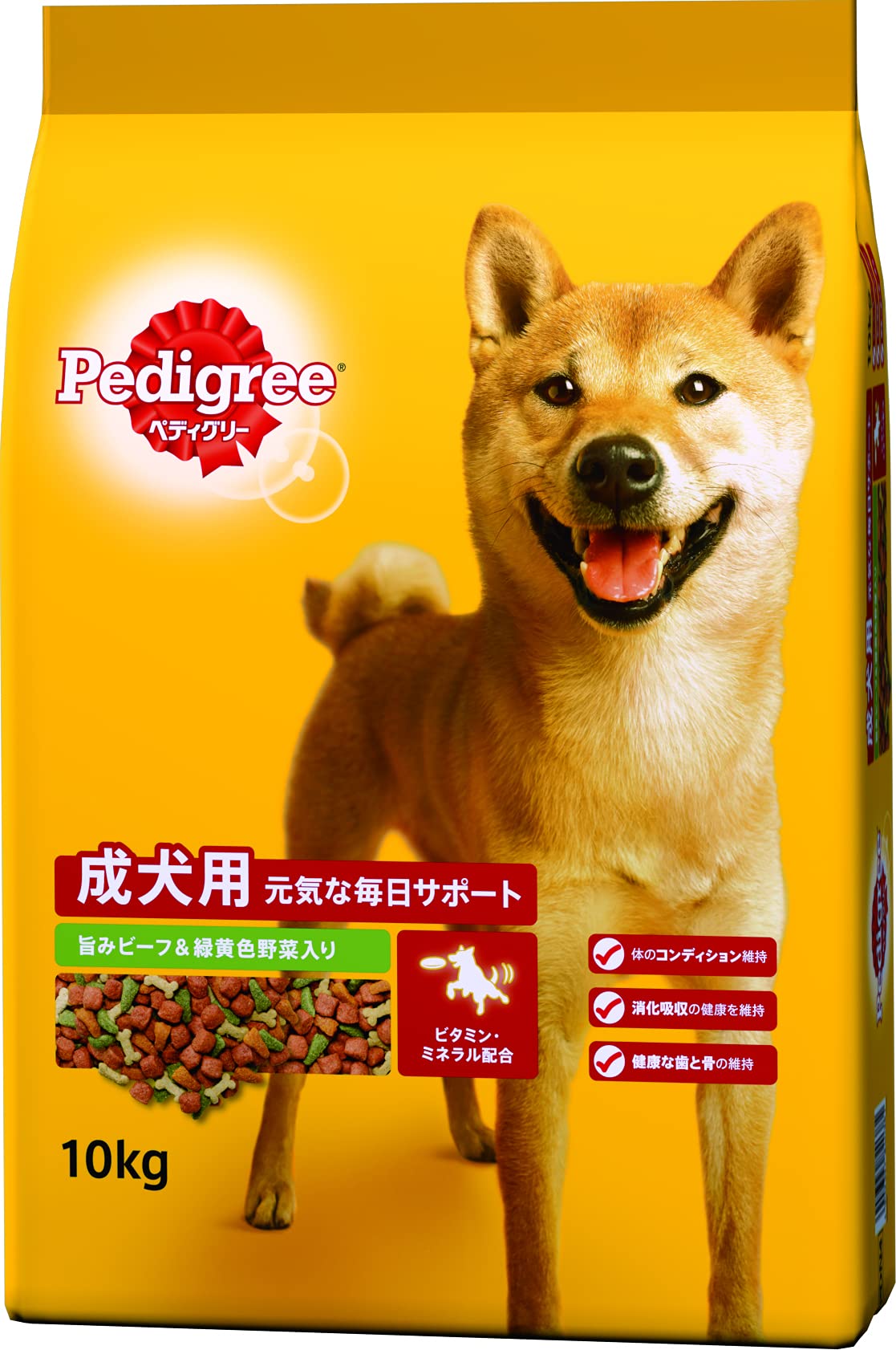 ペディグリー 成犬用 旨みビーフ&緑黄色野菜入り 10kg [ドッグフード・ドライ]商品画像