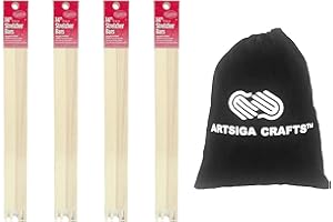 FRANK A. EDMUNDS CO. Frank A. Edmunds Regular Canvas Stretcher Bars 14 Inches x 3/4 Inch 4-Pack with Small Project Bag