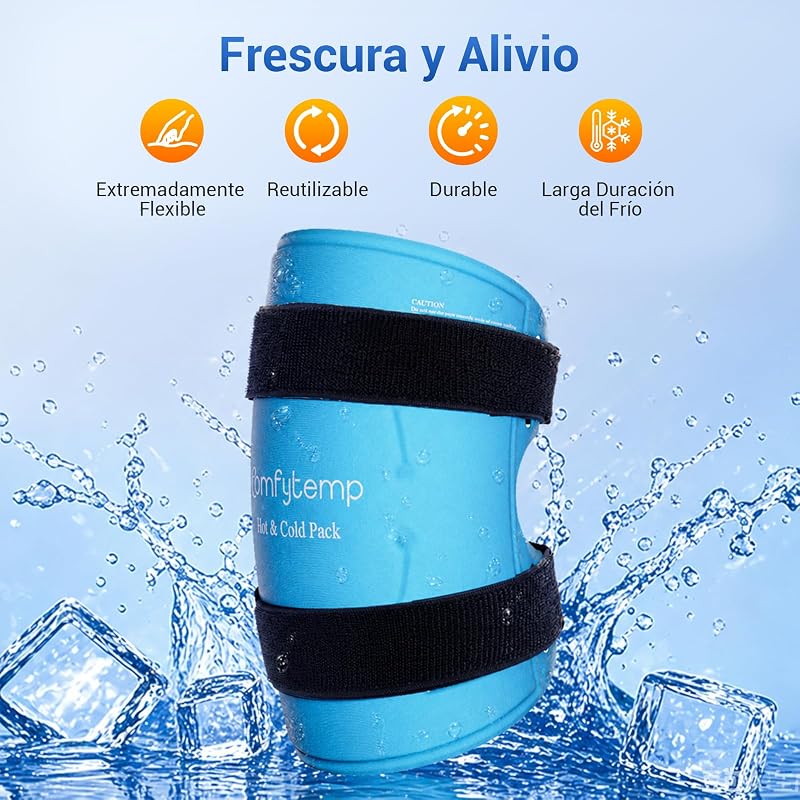 Bolsa de Hielo para Aliviar Dolor Rodilla, Terapia Frío/Caliente