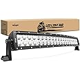 Nilight - 70015C-A LED Light Bar 22Inch 120W Curved Spot Flood Combo LED Driving Lamp Off Road Lights LED Work Light for Trucks Boat Jeep Lamp,2 Years Warranty