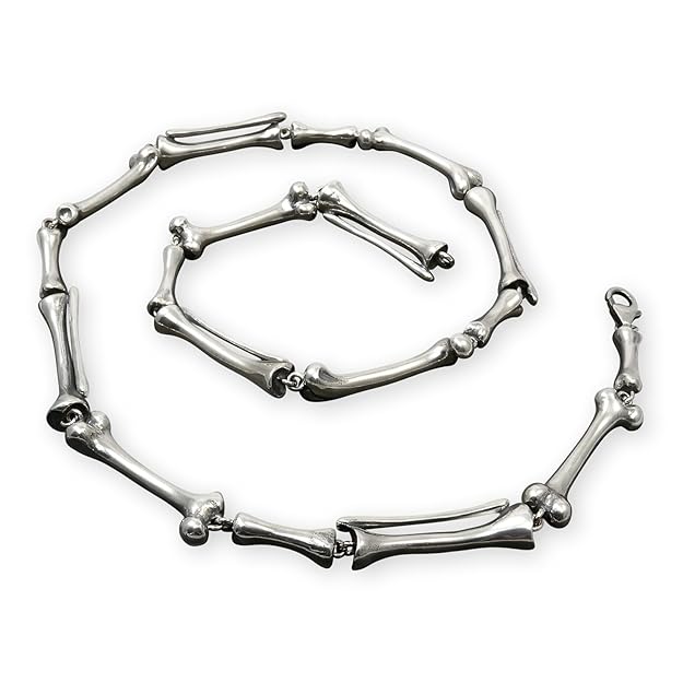 Fly Style Damen Herren Skelett Knochen Arm-Kette oder Hals-Kette aus Edelstahl