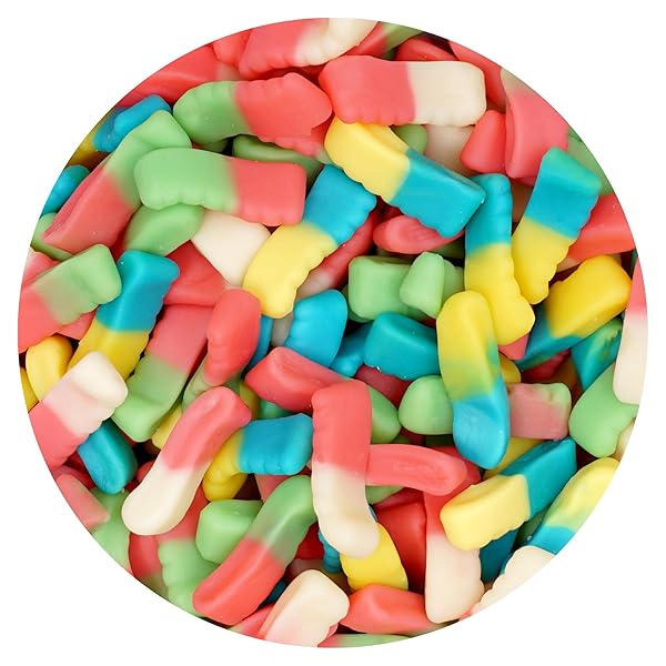 THE HAMPTON CANDY COMPANY TINY BABY ASSORTED GUMMY WORMS, 1LB BULK BAG