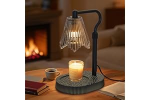 Candle Warmer Lamp with Adjustable Height - Flameless 4-Level Dimmable Wax Warmer, Timer Function & Stylish Design in Multipl