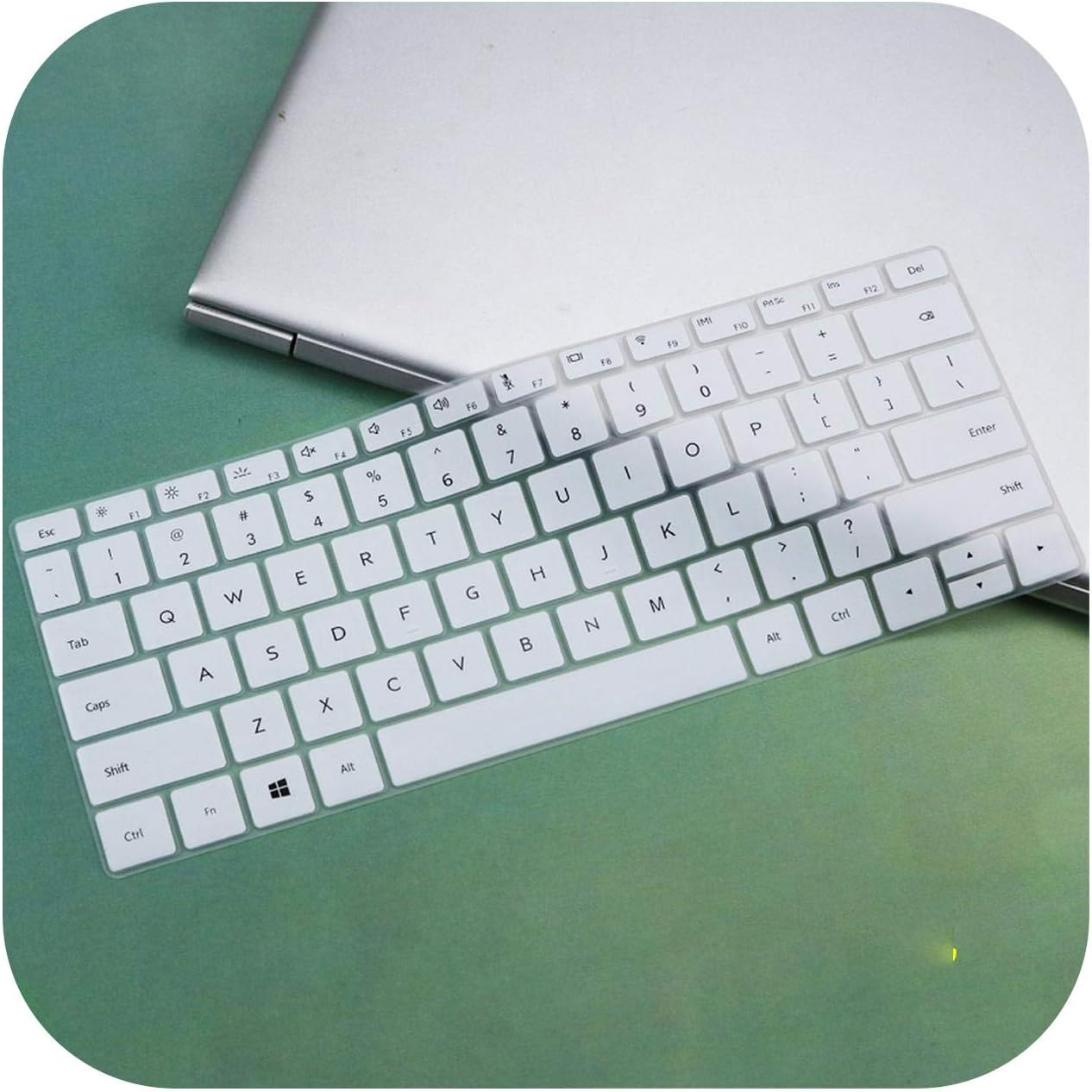 for Huawei Matebook D 14 Inch (AMD) Notebook D14 14.0'' Silicone Laptop Keyboard Cover Protector Skin-White-