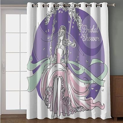 Amazon Com Iprint Blackout Patio Door Curtain Bridal Shower