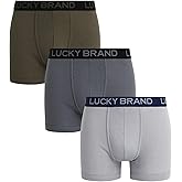 Lucky Brand Mens Boxer Briefs - 3 Pack Soft Mens Underwear Boxer Briefs with Contour Pouch - Breathable Boxers for Men