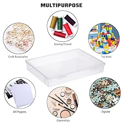 BTSKY Clear Plastic Storage Box with Flap