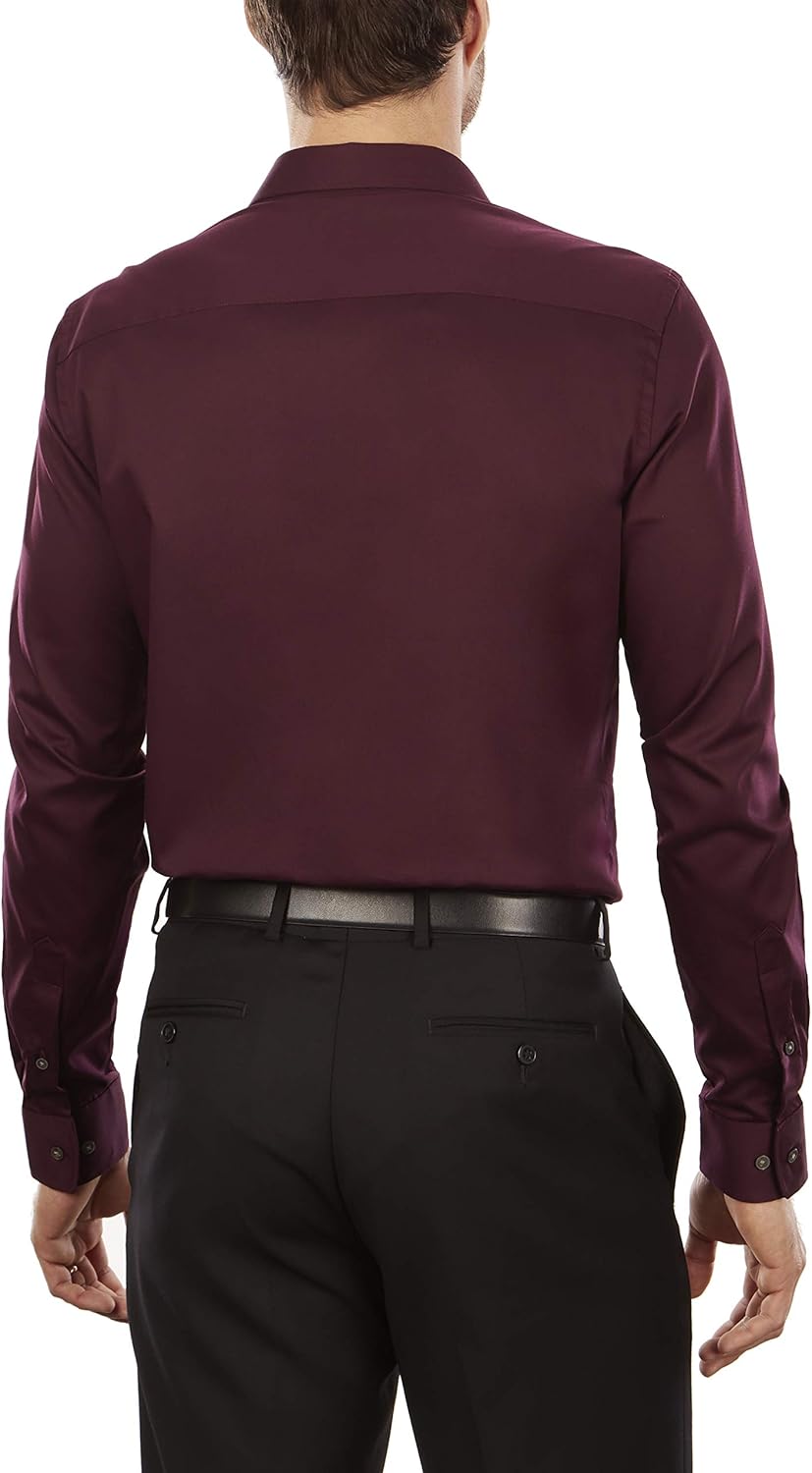 van heusen men's dress shirt slim fit flex collar stretch solid