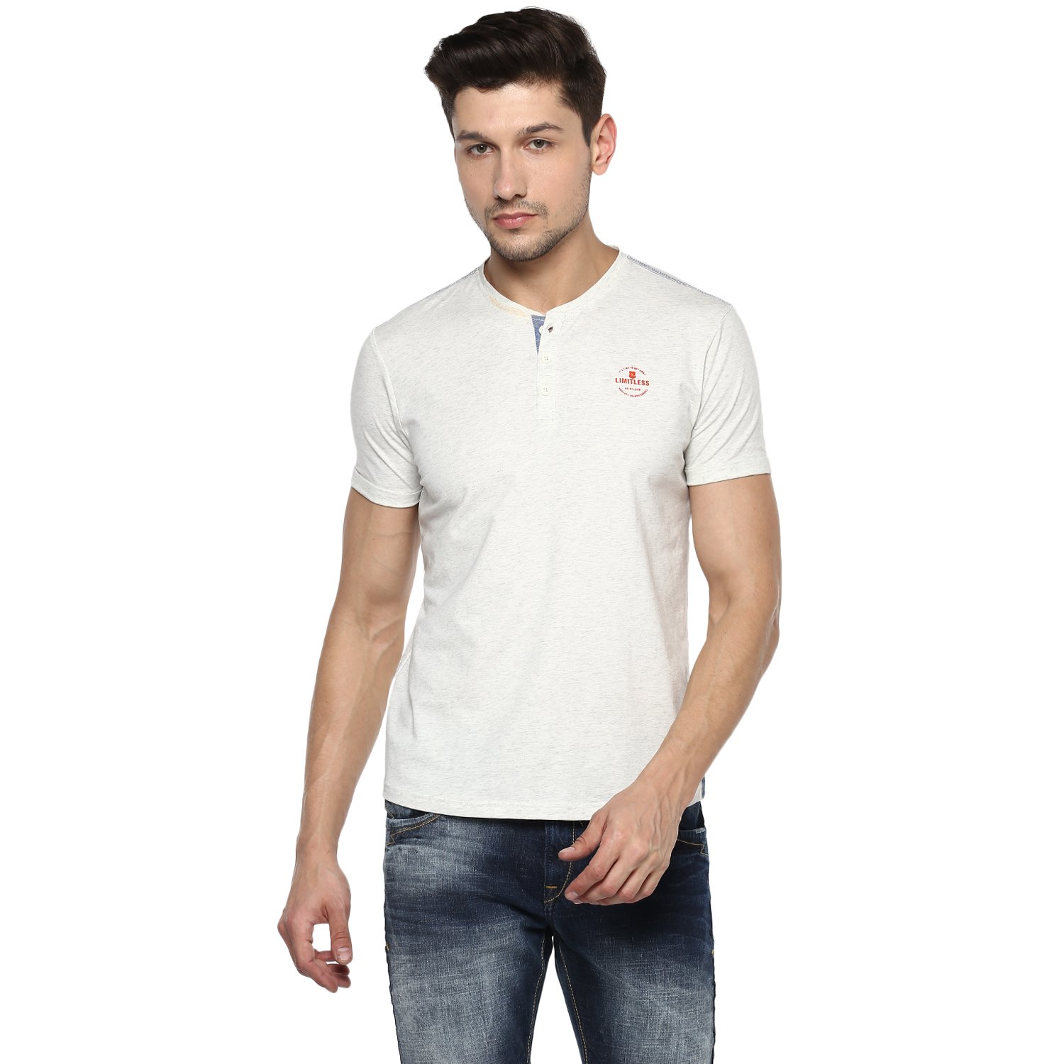 spykar henley t shirt