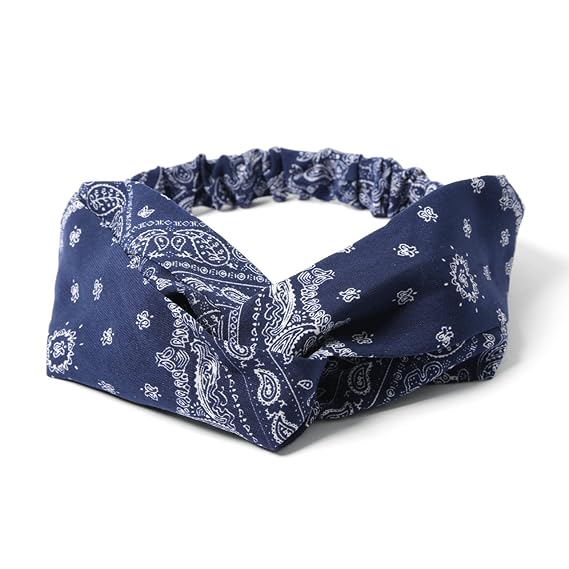 Amazon エムエイチエー M H A Style バンダナ柄 クロスヘアバンド