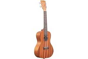 KALA BRAND MUSIC CO. Kala KA-15 Series Satin Mahogany Ukulele, with Rosewood Fingerboard, 4 Aquila Super Nylgut Strings, for All Ages and Skill Levels, 24 Inches, Concert Ukulele