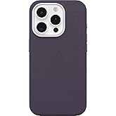 OtterBox iPhone 15 Pro Symmetry Cactus Leather for MagSafe - Plum Luxe (Purple), sustainably sourced, Snaps to MagSafe, Ultra-Sleek, Raised Edges Protect Camera & Screen