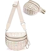 Puffer Crossbody Bum Bags for Women Puffy Checkered Purse Quilted Fanny Pack