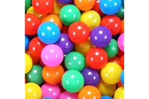 GUESVOT 2.75 Inch Big Ball Pit Balls - Crush Proof Plastic Balls for Ball Pit Pack of 50pcs Set for Toddlers Ball Pool Playtent Tunnels with Reusable Storage Bag