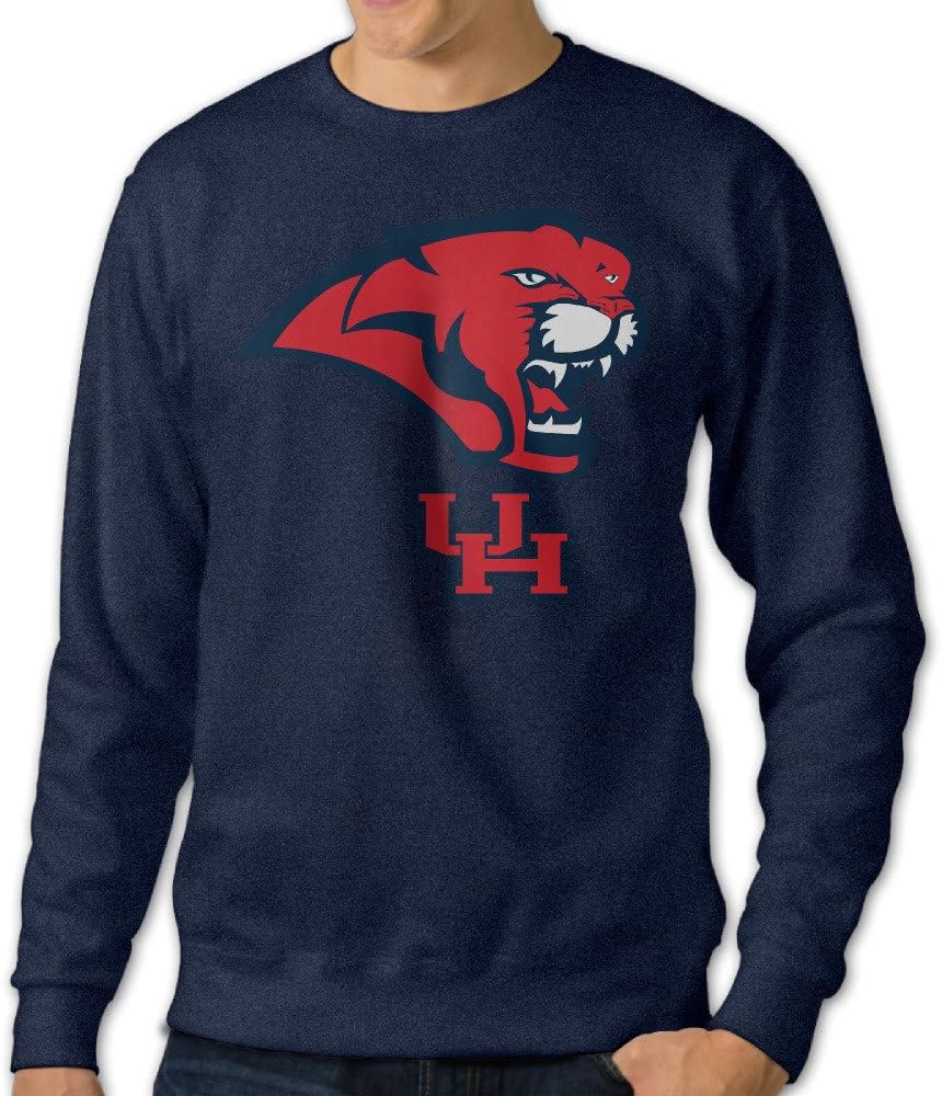 BestGifts Men's University Of Houston Crew Neck Sweatshirt Navy