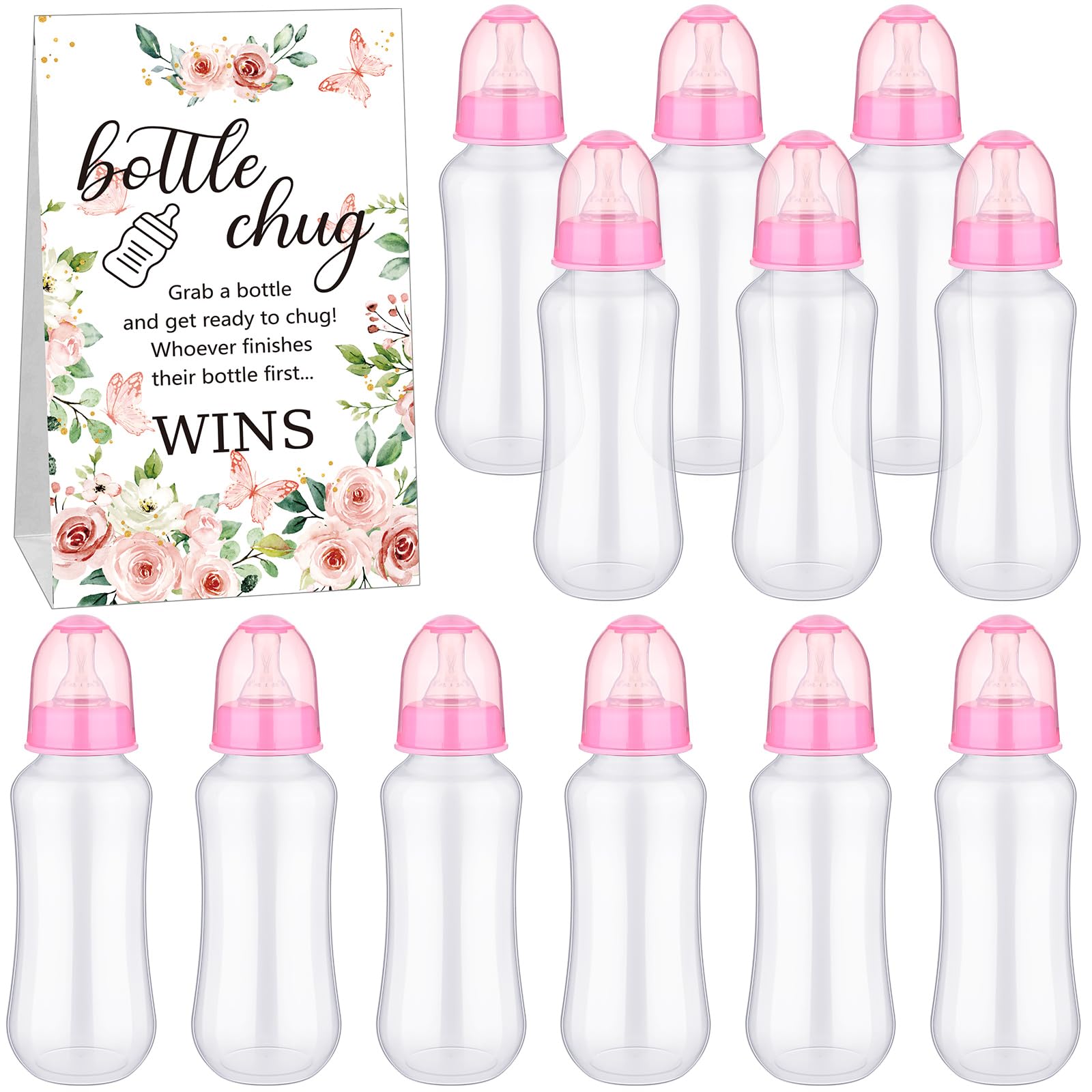 Bottle Chug Baby Shower Game, Baby Brewng, Blue Baby Sgn Game, Drnk Game, Blue Mnmalst