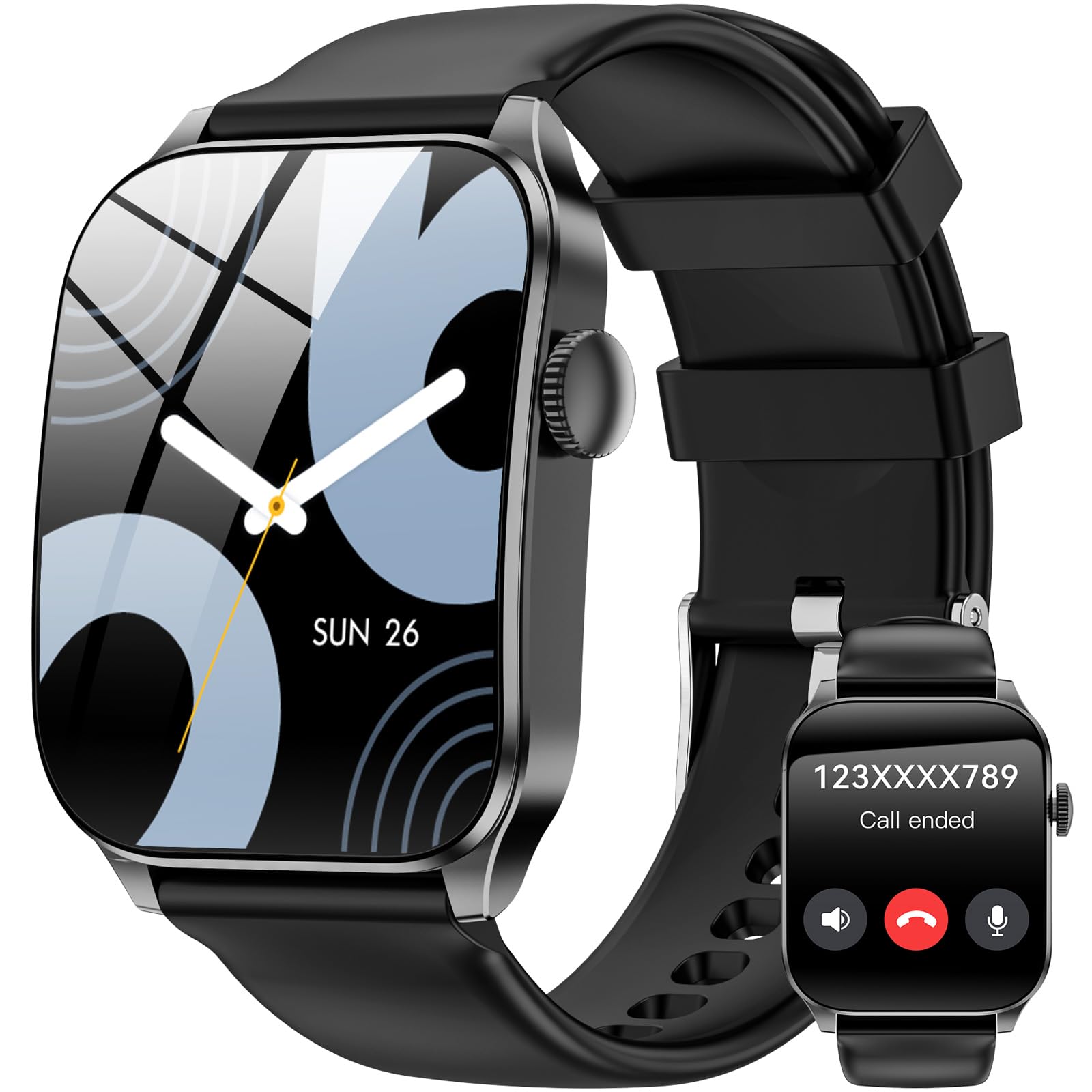 Photo 1 of Curve Smart Watch for Men Women, 1.91" Smartwatches with 120+ Sport Modes, Fitness Tracker with Bluetooth Call, Heart Rate, Waterproof Activity Tracker Smartwatch for iOS Android Phones