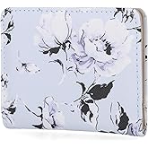 Mundi Mini Billfold Small Wallet for Women, Slim Credit Card Holder with Zipper Coin Pocket, Bifold Compact Womens Wallet with ID Window - Blue Floral