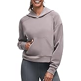 G4Free Women's Hoodies Pullover Sweatshirts with Pockets Casual Long Sleeve Tops Modal Soft Comfy Fall Fashion Outfits 2025 (Taupe,L)