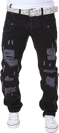ripped black cargo pants