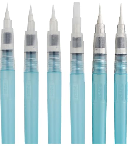 Pinceaux à réservoir d'eau pour aquarelle L20cm 6 pièces Pinceaux à réservoir d'eau pour aquarelle L20cm 6 pièces