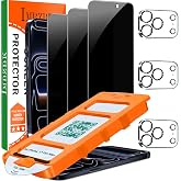 IMBZBK 3Pack Privacy Screen Protector for iPhone 17 Pro Max, Tempered Glass | 9H+ Hardness, Military Grade Shatterproof, Case Friendly, Bubble Free Auto-Dust Removal, with 3 Camera Lens Protectors