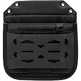 Diamondback Speed Square Pocket X for Tool Belt | Fits 7 in. &amp; 7.5 in. sizes plus trim squares - SquareLock retention - HypaLock grid for accessories - Flat Bar Holster ready