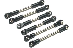 RUSTLER VXL TIE RODS TURNBUCKLES STEEL, 3745, 3644, 3643 TRAXXAS 37076-3