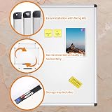 VIZ-PRO Magnetic Dry Erase Board 120 x 60 cm Pack of 2 Silver Aluminum Frame view 5