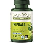 Banyan Botanicals Organic Triphala Tablets - Gentle Daily Digestion &amp; Colon Cleanse Support - Amla, Haritaki, Bibhitaki - Healthy Elimination, Detox &amp; Gut Microbiome - 180 Tablets - Non-GMO, Vegan*