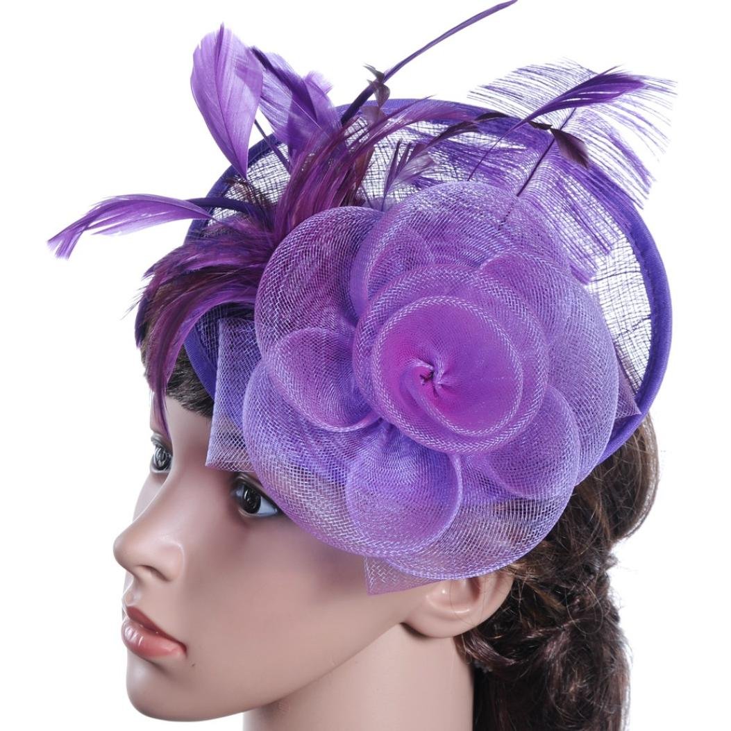 purple wedding hat