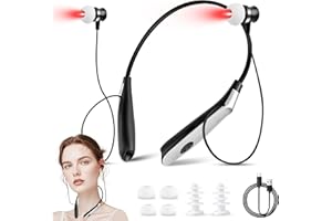 GIVFOZAY 650nm Nose and Ear Red Light Therapy Device - 2 in 1 Red Light Therapy for Ears Tinnitus, Portable Neck Hanging, Red Light Therapy Tinnitus,Nasal Congestion,with Silicone Earmuffs and Nosemuffs