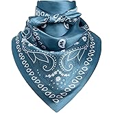 Mariorlsy 35" Men's Silk Cowboy Scarf - Oversized Western Bandana Neckwear, Large Square Scarf with Gift Packaging