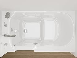 ANZZI Walk In Tub 53'' x 30'' Left Drain Soaking