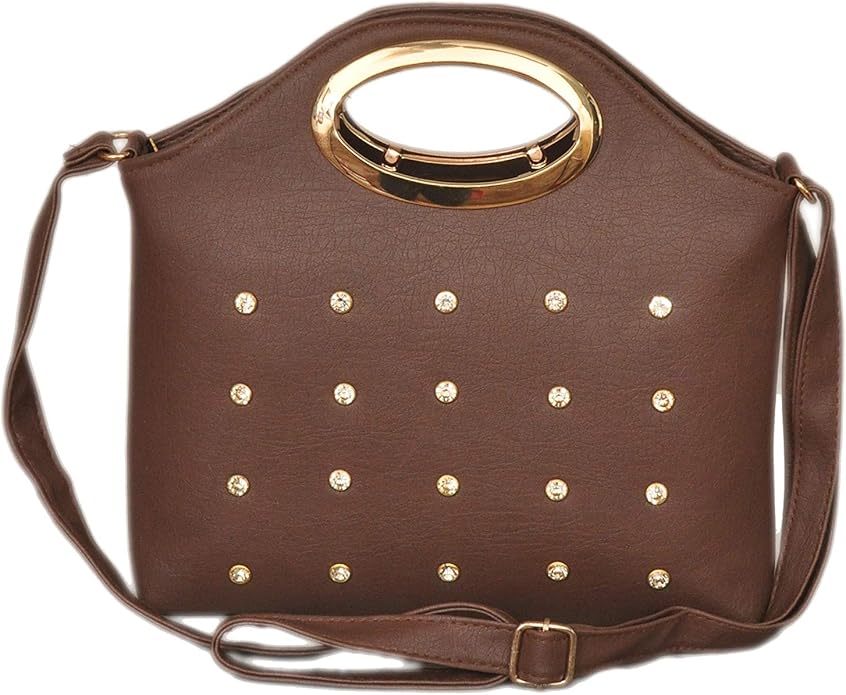 Buy Women sling bag design front side diamond at Amazon.in