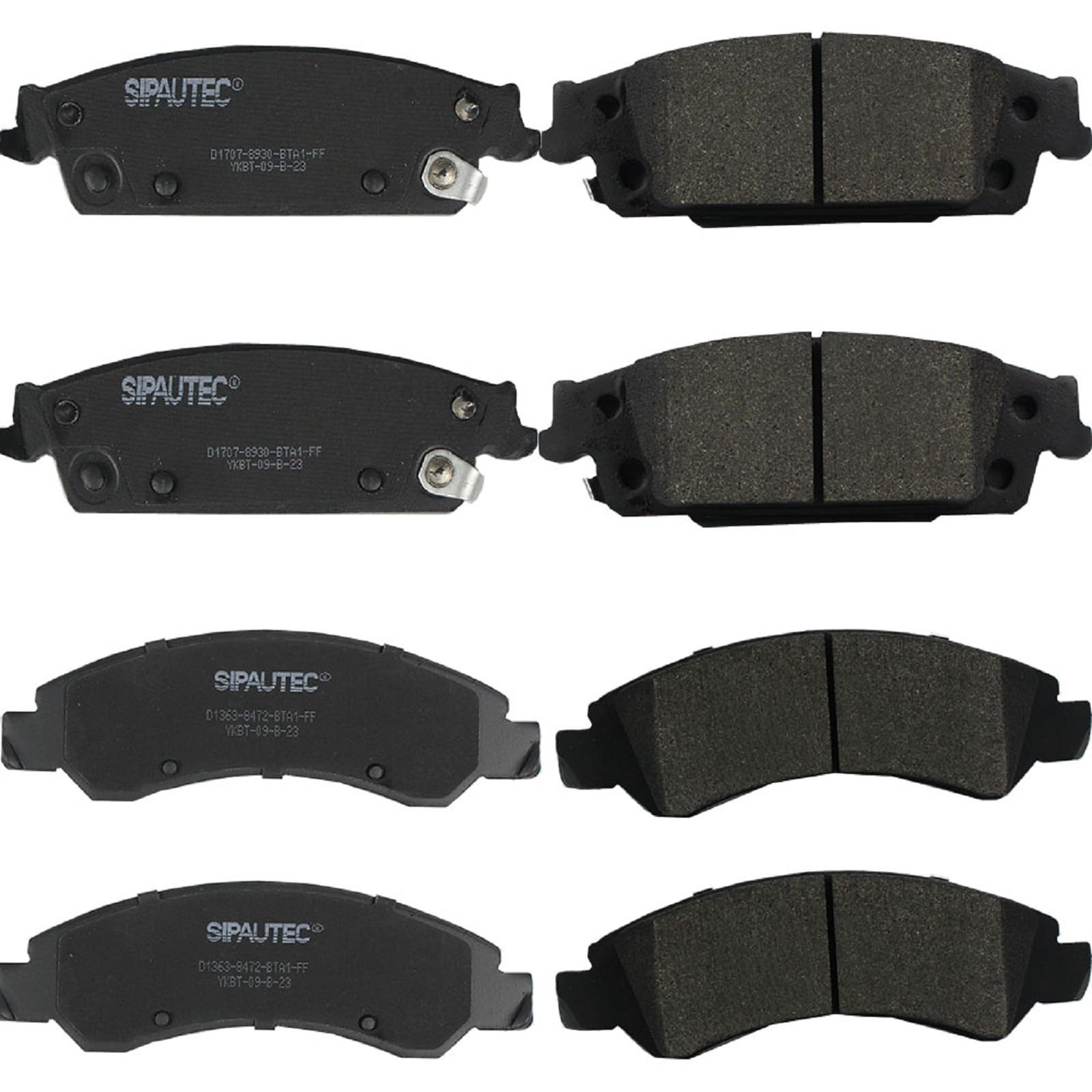 SIPAUTEC-Front and Rear Brake Pad Set 4-Wheel Set