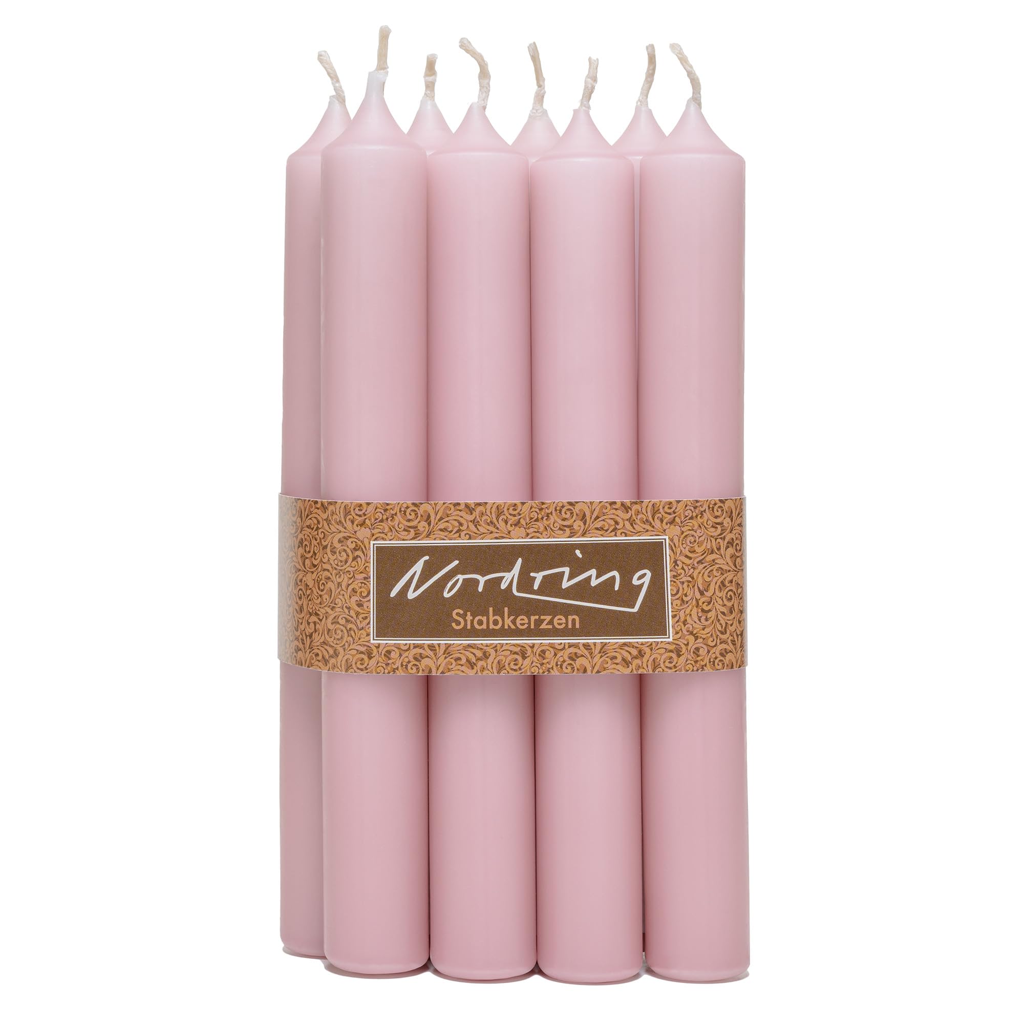 Nordring 8 Taper Candles 2.2 x 18 cm Antique Pink