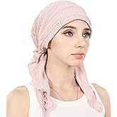 Babalet Slip-On Pre-Tied Beanie Women Headwear Turban Beanie Caps Head Wrap Headscarf for Women Sleep Hair Cover Hat