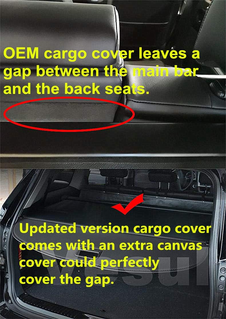 Cargo Management Automotive Exterior Accessories Vesul Black Tonneau Cover Oe Style Retractable Rear Trunk Cargo Luggage Security Shade Cover Shield Fits On Honda Cr V Crv 2017 2018 2019 Cargo Management With Open