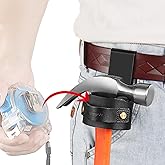 Hammer Holder for Belt,Tool Belt Hammer Holster That Can Hold Hammer, Axe, and Electric Drill,Genuine Leather Hammer Holster 
