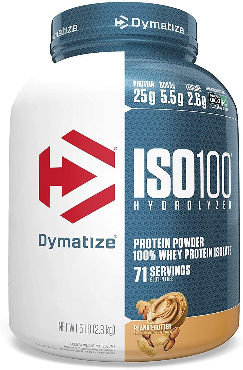 Dymatize ISO 100 Chocolate Peanut 2,2 kg - Whey Protein Hydrolysat + Isolat Powder
