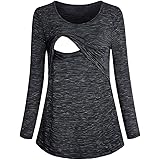 Women's Maternity Nursing Long Sleeves Casual Top Breastfeeding Clothes Blouse
