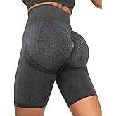 FITTOO Women's Seamless Scrunch Butt Lift Biker Shorts High Waist Booty Contour Workout Yoga Gym Shorts